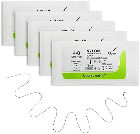 UberScientific Sutures Thread with Needle - Pkg. Of 13