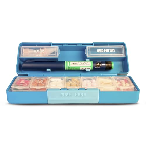 GMS Group Medical Supply, LLC Diabetic Pen Case & 7 Day Medicine Organizer - Tr…
