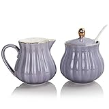 Sweejar Royal Ceramic Sugar and Creamer Set, 3