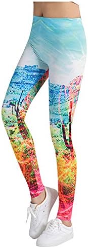 Womens Galaxy Star Printed Brushed High Waist Leggings Regular Pants Plus Size
