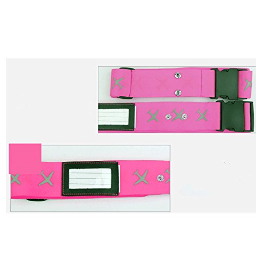 IREALIST Adjustable Travel Luggage Strap Packing Belt,Luggage Straps Suitcase Belts Security Straps (Red) - Thumbnail 4