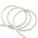 Navifoce 20 Meters Round Folded Bolo Braided Leather Cords for Necklace Bracelet Jewelry Making (White)