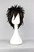 COSPLAZA Cosplay Wig Short Rock Spiky Straight Dark Black Heat Resistant Synthetic Hair 30cm Anime Hair