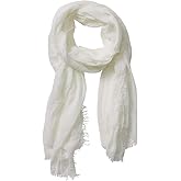 guiyal Cotton Blend Vintage Soft Scarf With Fringed Edges