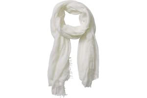 guiyal Cotton Blend Crinkle Vintage Soft Scarf with Fringed Edges,linen scarf,shawl,travel scarf
