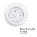 Dewenwils LED Puck Light Wireless, Stick on Tap Nightlights, Battery Powered Touch Lamp for Cabinets, Closets, Pantry, Kitchen, Warm White,4 Pack