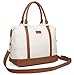 Ulgoo Travel Tote Bag Carry On Shoulder Bag Overnight Duffel in Trolley Handle (Beige)