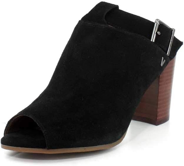 Vionic Women's Perk Kaia Heel - Ladies Peep Bootie Stacked Heels with Concealed Orthotic Support