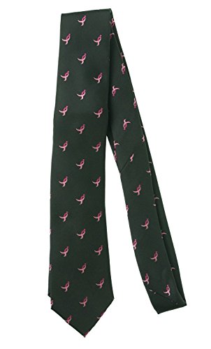 Susan G. Komen Mens Satin Printed Neck Tie Black O/S