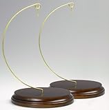 BANBERRY DESIGNS Oak Wood Base Ornament Stand Pack of 2 Stands