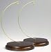 BANBERRY DESIGNS Oak Wood Base Ornament Stand Pack of 2 Stands