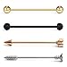 Ruifan 4PCS 14 Gauge Ball Arrow Screw Crystal Ball Industrial Barbell Cartilage Earring Body Piercing Jewelry 1 1/2Inch (38mm) - Mix Color