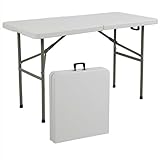 Best Choice Products Folding Table Portable Plastic Indoor Outdoor Picnic Party Dining Camp Tables, 4' (Lawn &amp; Patio)