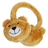 N'Ice Caps Kids Cute Bear Face Adjustable Padded Winter Earmuffs