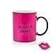 InGwest Home. Morning Coffee Mug. 11 ounce. Changing Color Mug with Funny Smile. Ceramic Heat Sensitive Heat Sensitive MugCup. Novelty Heat Sensitive Funny Pink Mug (Pink Smile)
