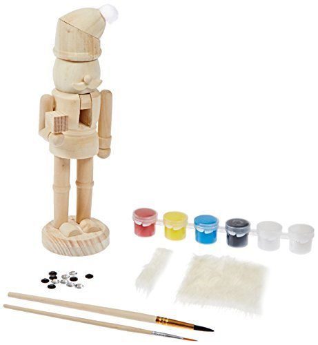Masterpieces Works of Ahhh Nutcracker Santa Large Wood Paint Kit CustomerPackageType: Standard Packaging Style: Nutcracker Santa, Model: 21516, Toys & Play