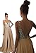 HEAR Women's V Neck Long Prom Dresses Backless Party Evening Dress Hear051 Champagne 10