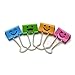 Smiling Binder Clips ,19mm ,Assorted Colors ,40 Clips per Tub (8487)