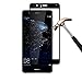 Gzerma Screen Protector for Huawei P10 Lite, 3D Curved Edges/ 9H Hardness/Shatterproof/Full Coverage/Easy Bubble Free Installation/High Definition Clear Tempered Glass for Huawei P10 Lite, Black