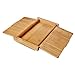 WELLAND Bamboo Bread Slicer Guide, Foldable Wooden Toast Cutting Guide with 3 Slicing Sizes for Homemade Breads, Loaf Cakes