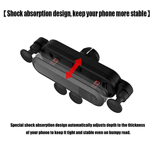 Car Phone Holder, Air Vent Mount Cell Phone Holder, Megafeis Gravity Auto Clamping and Retracting, 360 Degree Viewing Angle for 4.7 to 6.5 inches Mobile Phones. - Thumbnail 4
