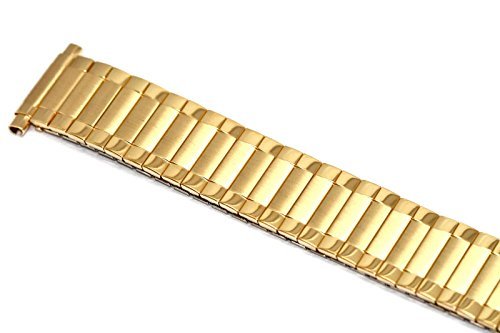 Speidel Gold Twist-O-Flex Expansion Radial Watch Band Strap (Stainless Steel, 16-22mm, Extra-Long, Straight End)