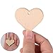 UTOPER 100pcs 2 inch Wooden Love Heart Shape Slices Blank Name Tags Wine Tag with Hole Unfinished Wood Cutout Labels Art Craft with 33ft Natural Twine for Wedding Party Children DIY Pieces
