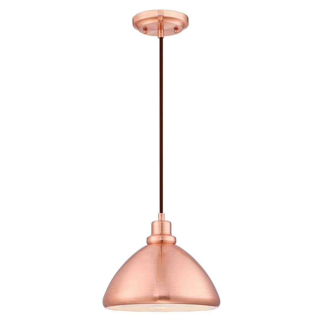 61039 One-Light Indoor Pendant, Brushed Copper Finish
