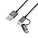 Type C Charging Cable, Segawoot 2 in 1 Micro USB Cable, Reversible Connector for Nintendo Switch and other Type C & Micro USB enabled Devices