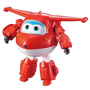 Super-Wings-Transforming-Character-Jett-5-Figure Super Wings Jett 5' Transforming Character Easy Transformation Character Preschool Kids Toys for 3+ Year Old Boys Girls