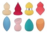 BS-MALL(TM) 8pc High Quality Flawless Makeup Blender Foundation Puff Multi Shape Sponges