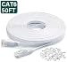 Ethernet Cable 50 Ft,Cat6 Internet Cable Flat Network LAN Patch Cord White with Clips Snagless Rj45 Connectors,High Speed Computer Wire Faster Than Cat5e Cat5 for Ps4,Xbox,Router,Modem,Network Switch