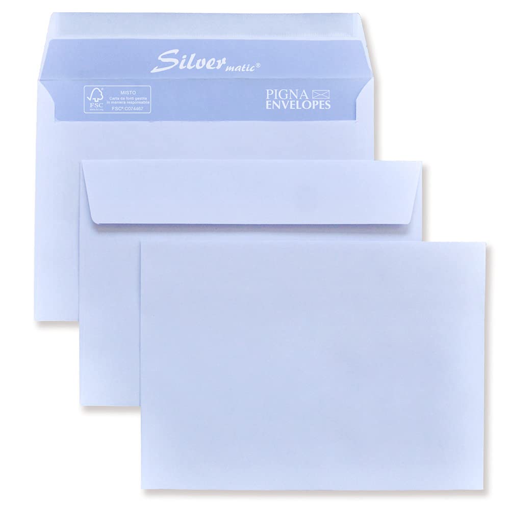 Pigna 0388674 Envelopes Cut, Without Window, Rubber Bit 12 x 18 cm, 80 G/Mq, Pack of 500