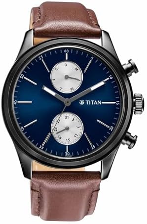 Titan Watch for Men, Automatic Movement, Analog Display, Brown