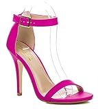 Womens Ankle Strap High Heel - Dress Wedding Party Sandal - Basic Pump Low Heel Marvel by J. Adams