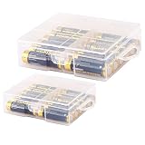 Whizzotech AA and AAA Battery Storage Case Holder Organizer Box (24 AA + 24 AAA)