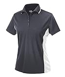 Charles River Apparel Women's Color Blocked Wicking Polo - Slate/White, Medium
