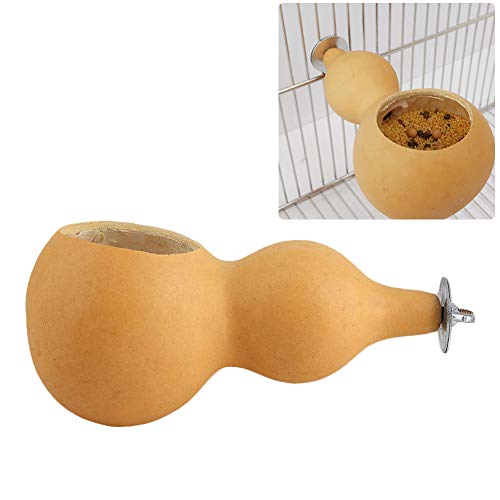 AZXAZ Birds Feeder Bowl Natural Gourd Cage Food Feeding Bowl Bite Resistant Pet Parrot Drinking Water Container for Pet Birds Cage Accessories