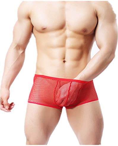 WLITTLE Men Wetlook Lingerie Underwear Mens Transparent Wetlook Briefs G-Strings Thong Erotic Lingerie Underpants Mesh Mesh Boxer Shorts Bikini Underwear