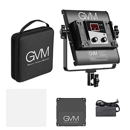 GVM 480 LED Videolicht mit Stativ, Dimmbare 2300K-6800K Zweifarbig LED Videobeleuchtung mit APP Steuerung, SLED Fotografie Dauerlicht für Studiolicht für Studio YouTube Video Studioset, Videolampe – Bild 3