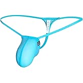 COMLIFE Men's Sexy T-Back Thong Breathable Ice Silk Bikini Underwear