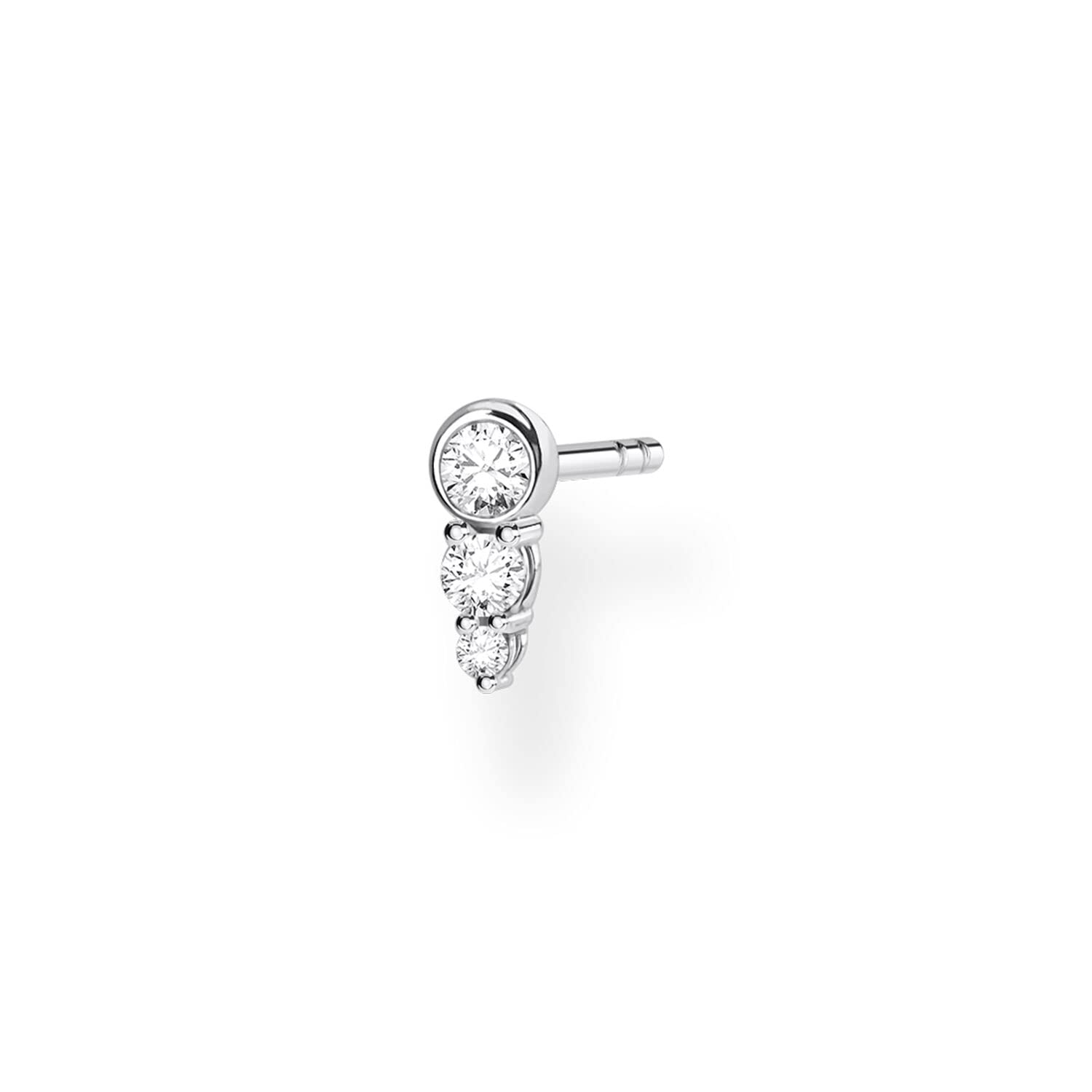 THOMAS SABO Women Single ear stud white stones, silver 925 Sterling Silver H2143-051-14