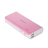 ROMOSS Sense 4 10400mAh Power Bank, 2-Port External Battery Packs Portable Charger with 2.1A / 1A Output Power LED Indicator for iPhone 7 / 7Plus, iPad, Samsung Galaxy S7 and More - Pink