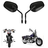 TCMT 8mm Matte Black Rear View Mirrors Fits For Harley Davidson XL1200L XL883 XL883L Sportster
