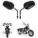 TCMT 8mm Matte Black Rear View Mirrors Fits For Harley Davidson XL1200L XL883 XL883L Sportster