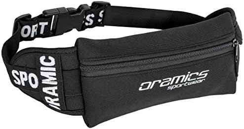 Oramics Sports Elastic Waist Bag – Ideal sports and travel Bum Bag – Secure Storage Discrete Wear Under Clothes – Tape Pocket