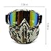 PP PICADOR Motorcycle Goggles Removable Face Mask, Detachable Motocross Dustproof UV Protective Sports Goggles for Dirt Bike, Road Racing, ATV Helmet,Adult,Youth(Camouflage)