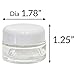 0.50 oz / 15 ml Clear Glass Thick Wall Balm Jars with White Dome Foam Lined Smooth Lids (6 Pack)