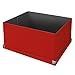 Pop N’ Store Decorative Storage Box with Lid, Collapsible and Stackable, Large Mega Box, Interior Size (9.75”X9.75”X5.75”), Red