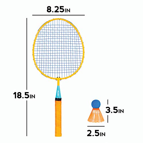 Franklin Sports Kids Badminton Racket Set Smashminton Kids Oversize